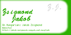 zsigmond jakob business card